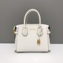 Michael Kors Mercer Belted Pebble Leather Satchel Bag White