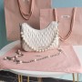 Miu Miu 5BH211 Matelassé Nappa Leather Shoulder Bag White