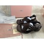 Miu Miu Bleached Leather Sandals 50mm Coffee
