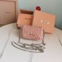Miu Miu Cristal Micro Bag Quilted Leather Pink