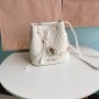 Miu Miu Crystal-Embellished Matelassé Bucket Bag White