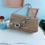 Miu Miu Iconic Crystal Cloqué Nappa Leather Bag Cameo