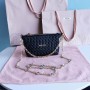 Miu Miu Spirit Matelassé Leather Mini Bag Black