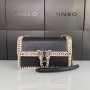 Pinko Medium Love Classic Icon Stitched Bag Black