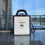 Pinko Mini Shopping Bag Framed Logo Black