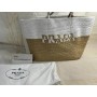 Prada Crochet Tote Bag Raffia And Leather 1BG442 Natural 