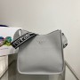 Prada Leather Hobo Bag 1BC073 Grey