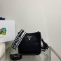 Prada Leather Mini Shoulder Bag Black
