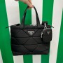 Prada Padded 24CM Nylon Tote 1BG373 Black