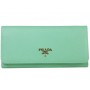 Prada Saffiano Leather Wallet Green