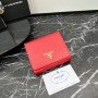 Prada Saffiano Leather Wallet Red