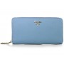 Prada Saffiano Zippy Wallet Light Blue