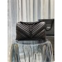 Saint Laurent College Large Chain Bag Quilted Leather All Black