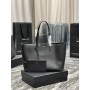Saint Laurent Large Shopping Tote Calfskin Black