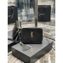 Saint Laurent Lou Mini Shoulder Bag 520534 Embossed Calfskin Leather Black