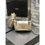 Saint Laurent Mini Nolita 18cm Shoulder Bag Lambskin Gold 6727381