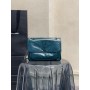 Saint Laurent Niki Medium 28cm Chain Bag Crinkled Vintage Leather Navy Blue