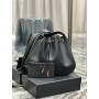 Saint Laurent Paris Vii Large Flat Hobo Bag Smooth Leather Black