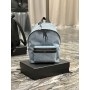 Saint Laurent Small City Backpack Washed Denim Blue