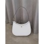 Tory Burch Emerson Patent Zip Shoulder Bag White