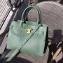 Tory Burch Gemini Link Leather Tote Bag Green