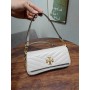 Tory Burch Kira Convertible Flap Shoulder Bag Cream/Black