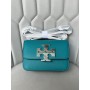 Tory Burch Small Eleanor Pebbled Convertible Shoulder Bag Blue Jay