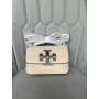 Tory Burch Small Eleanor Pebbled Convertible Shoulder Bag Oat