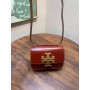 Tory Burch Small Eleanor Spazzolato Convertible Shoulder Bag Brick