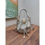 Tory Burch Small Fleming Soft Bucket Bag Cream