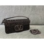 Valentino Garavani Locò Toile Iconographe Shoulder Bag Black