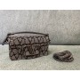 Valentino Garavani Locò Toile Iconographe Shoulder Bag Coffee