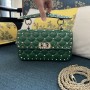 Valentino Garavani Nappa Small Rockstud Spike Shoulder Bag Green