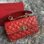 Valentino Garavani Nappa Small Rockstud Spike Shoulder Bag Red