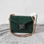 Valentino Garavani One Stud Small Bag Chain Rhinestone Embroidery Green