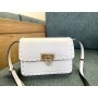Valentino Garavani Rockstud23 Smooth Calfskin Shoulder Bag White