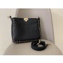 Valentino Garavani Rockstud Messenger Bag Black