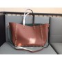 Valentino Garavani Rockstud Reversible Tote Bag Brown Green