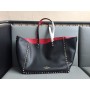 Valentino Garavani Rockstud Reversible Tote Bag Red Black