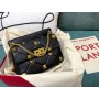 Valentino Garavani Roman Stud Bag Black Gold Chain