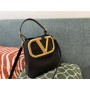 Valentino Garavani SuperVee Leather Bucket Bag Black