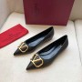 Valentino Garavani Vlogo Signature Flats Lambskin Black