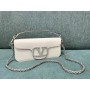 Valentino LOCÒ Shoulder Bag 27CM VLogo Signature White